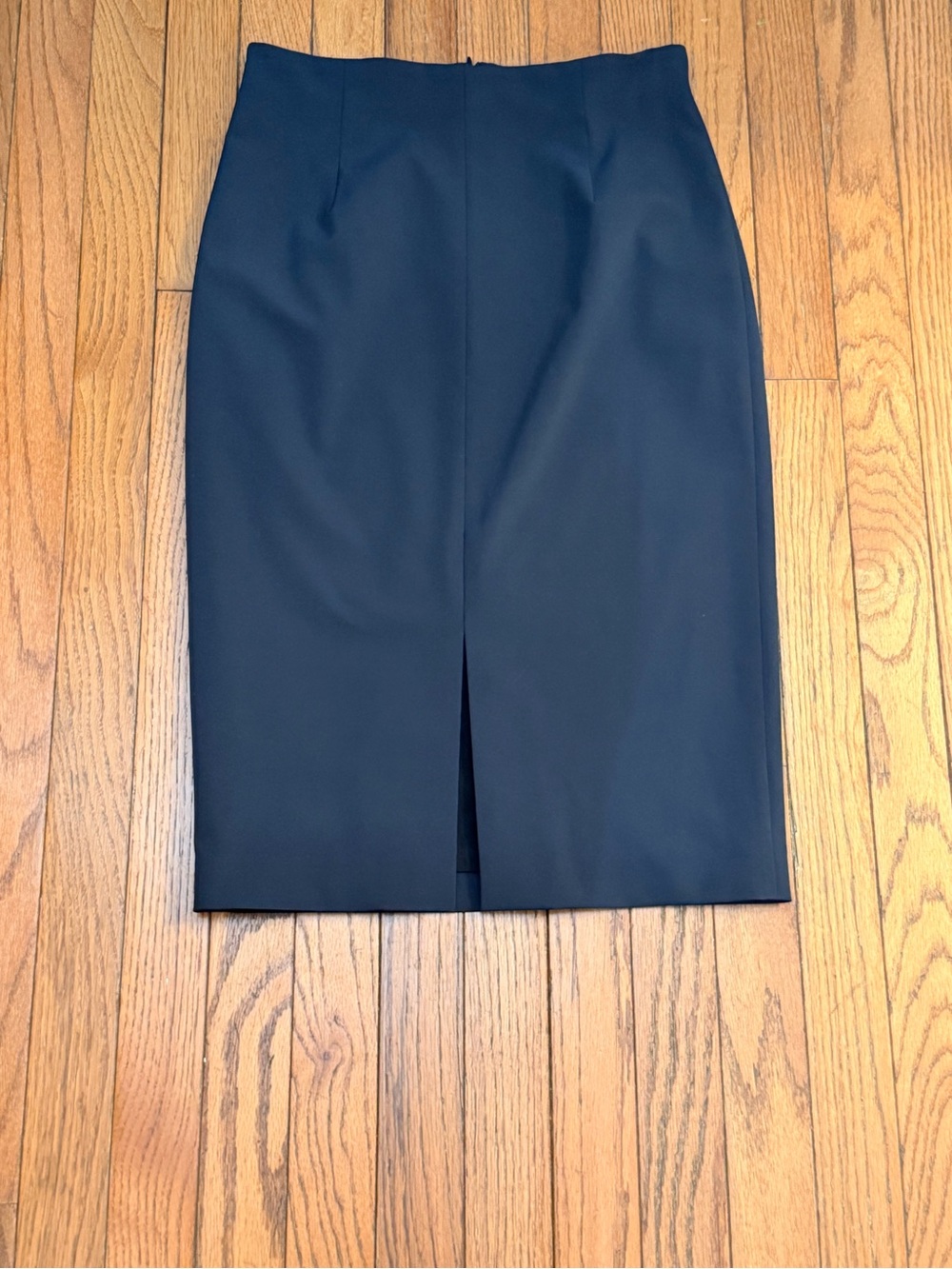 Tailored navy Pencil Skirt with Front Vent